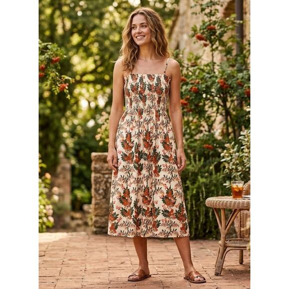 Echo Design Dresses & Skirts - NWT Echo Design Smocked Ruffle Dress Floral Spaghetti Strap Sun Dress Large